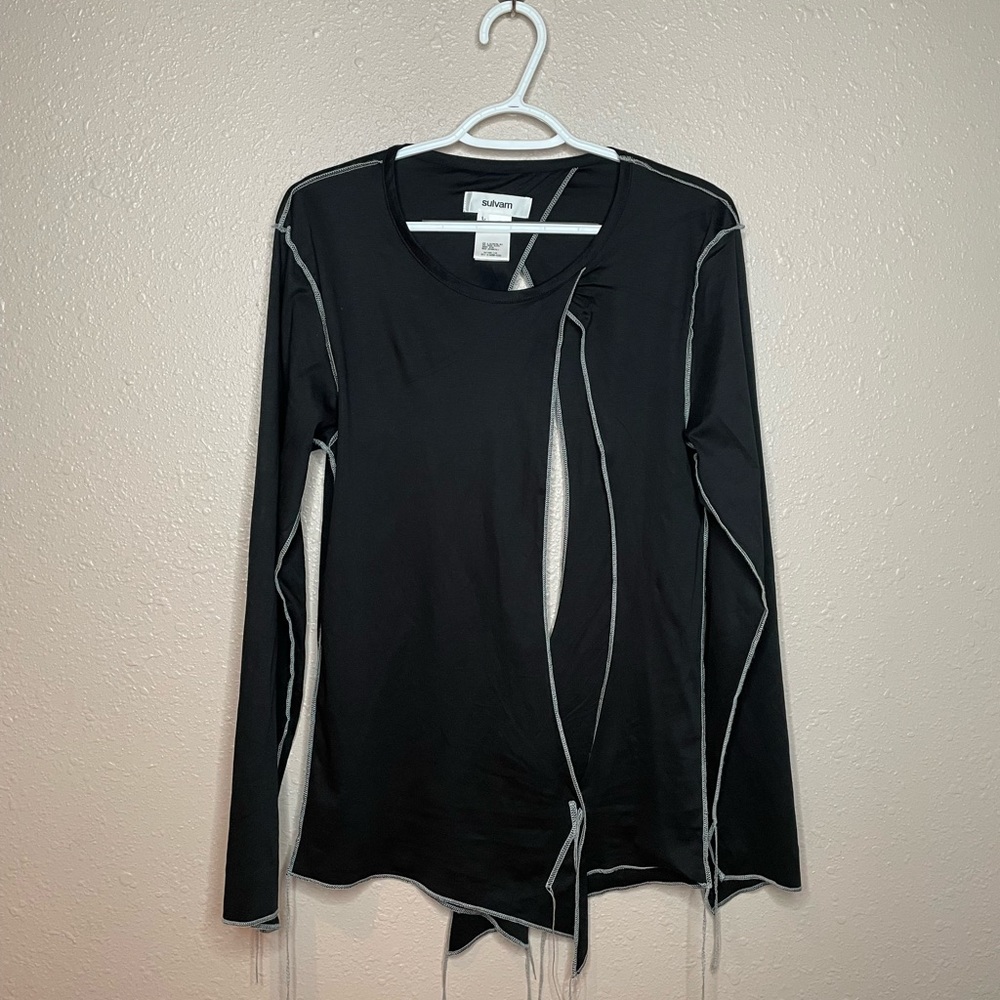 Sulvam long slit shirt